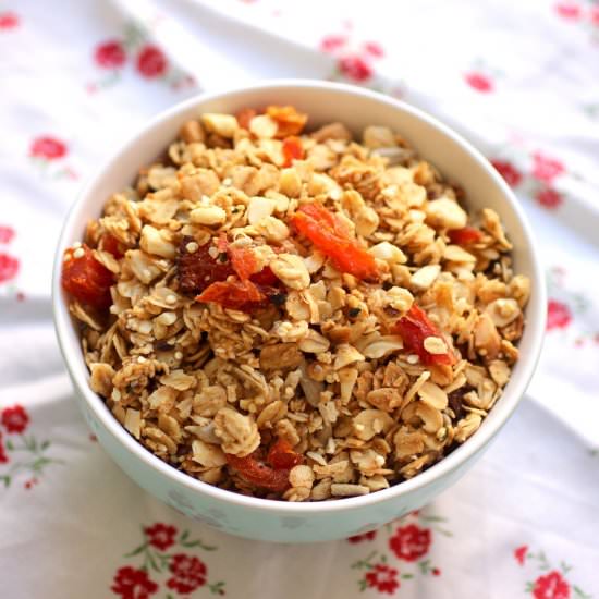 Tahini Apricot Toasted Muesli