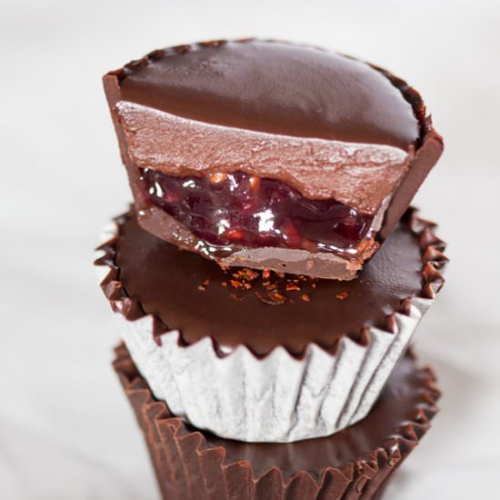 Chilli Chocolate Raspberry Cups