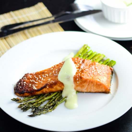 Miso Glazed Salmon with Asparagus