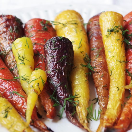 Roasted Rainbow Carrots