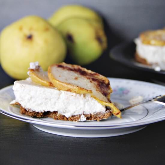 Honey Ginger Pear Cheesecake