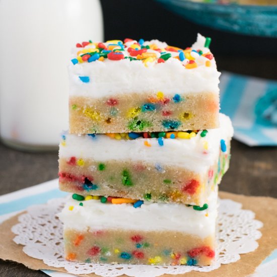 Funfetti Sugar Cookie Bars