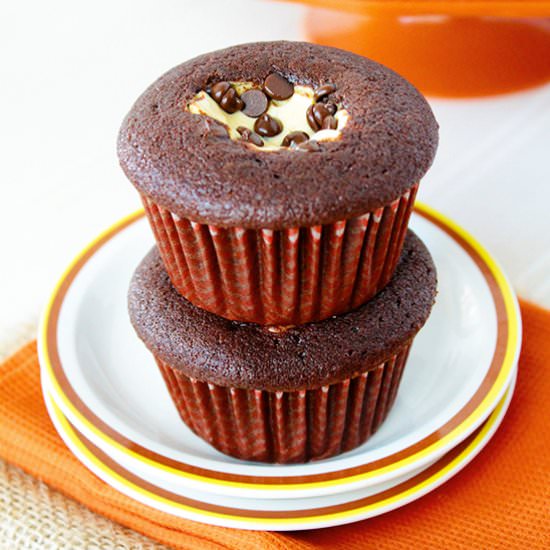 Pumpkin Black Bottom Cupcakes