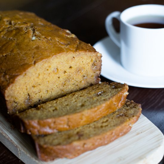 White Chocolate Chip Pumpkin Bread