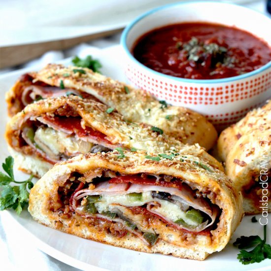 35 Minute Stromboli (Rolled Pizza)