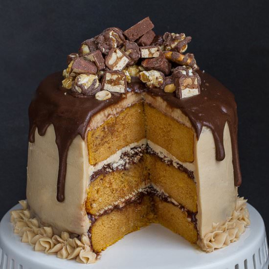 Pumpkin Snickers Layer Cake