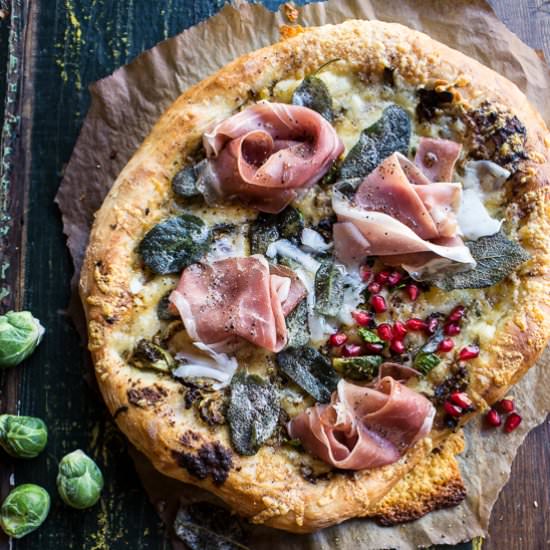 Charred Brussels Sprout Pizza