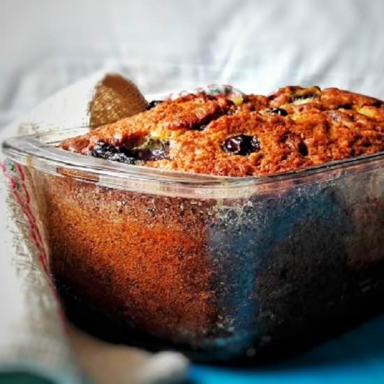 Banana Oats Blueberry Bread