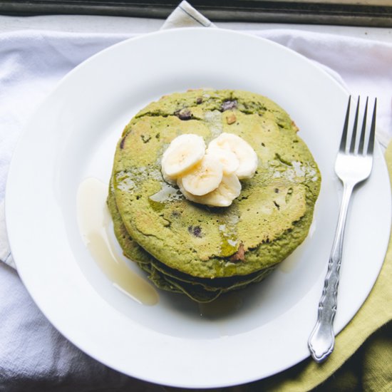 Pumpkin Pie Matcha Pancakes