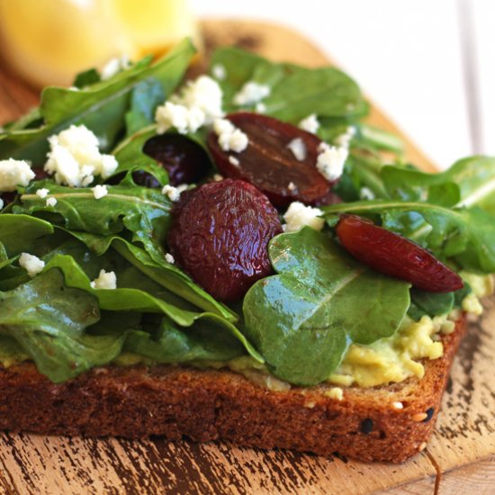 Roasted Grapes Avocado Toast