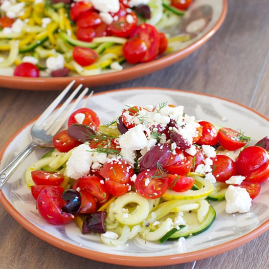 Zucchini Noodles w/ Cherry Tomatoes