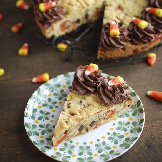 Candy Corn Giant Cookie