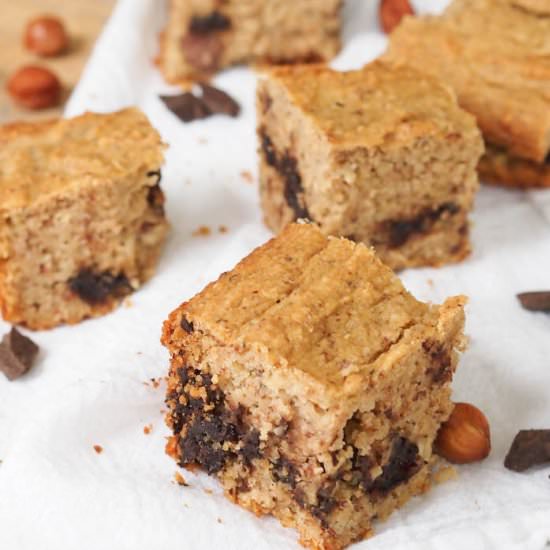 Gluten Free Nutella Blondies