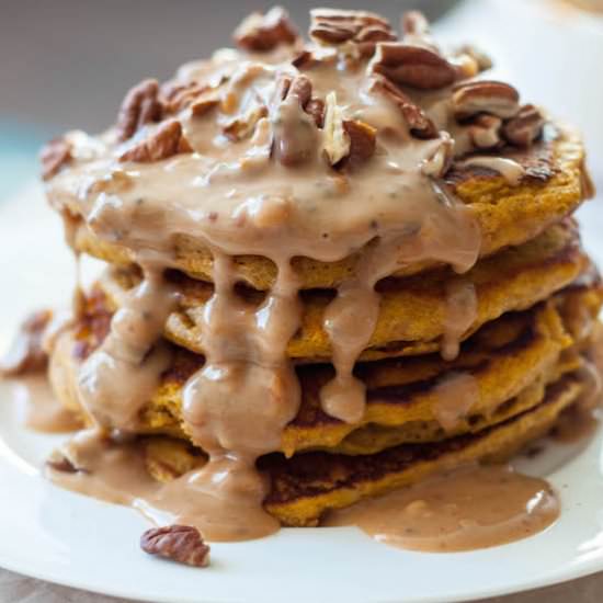 Peanut Butter Pumpkin Pancakes