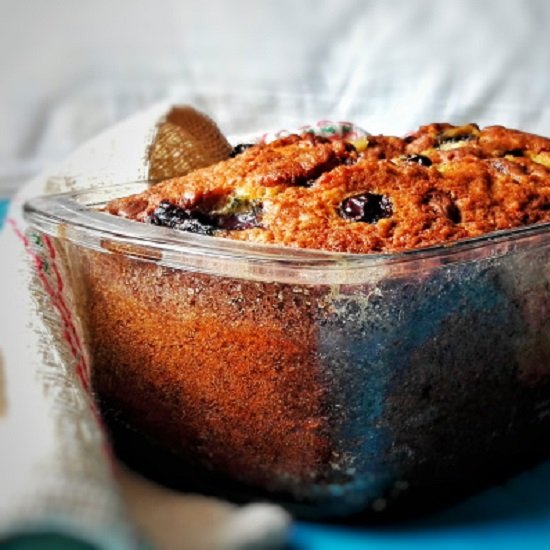 Banana Oats Blueberry Bread