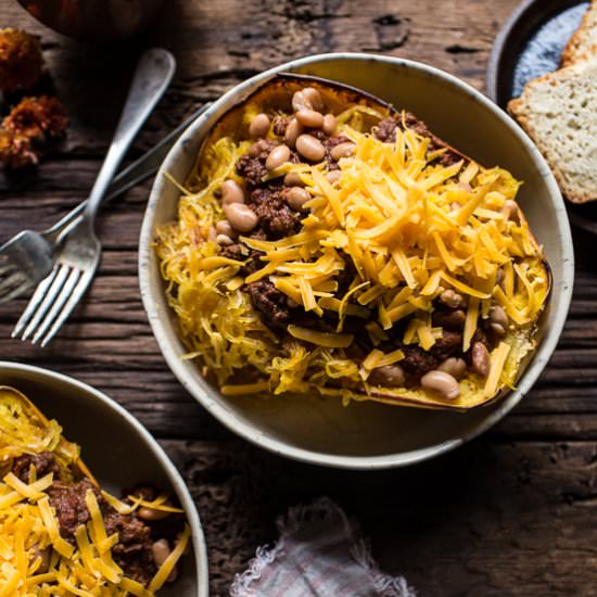 Cincinnati Chili Stuffed Spaghetti