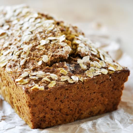 Vegan Quinoa-Oat Pumpkin Bread