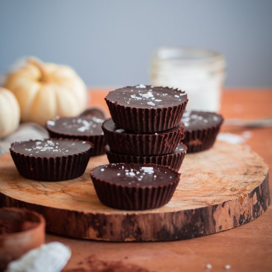 Homemade Almond Chocolate Cups