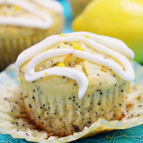 Lemon Poppyseed Muffin w/ Frosting