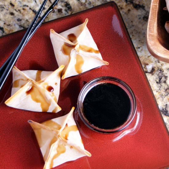 Baked Pumpkin and Apple Won Tons