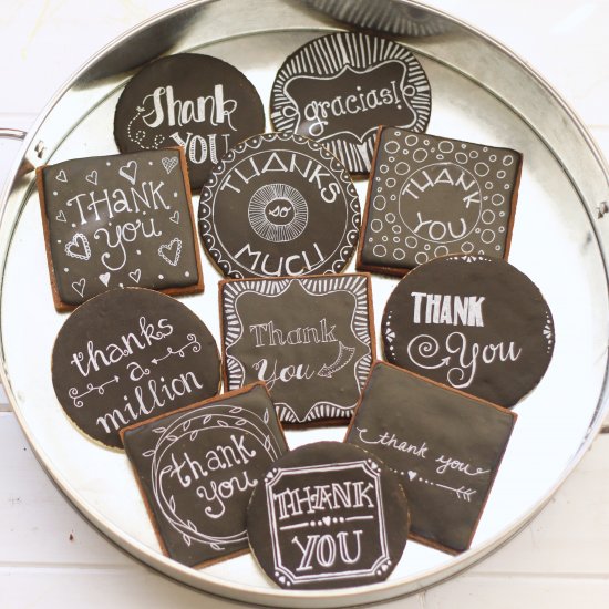 Chalkboard Decorated Cookies