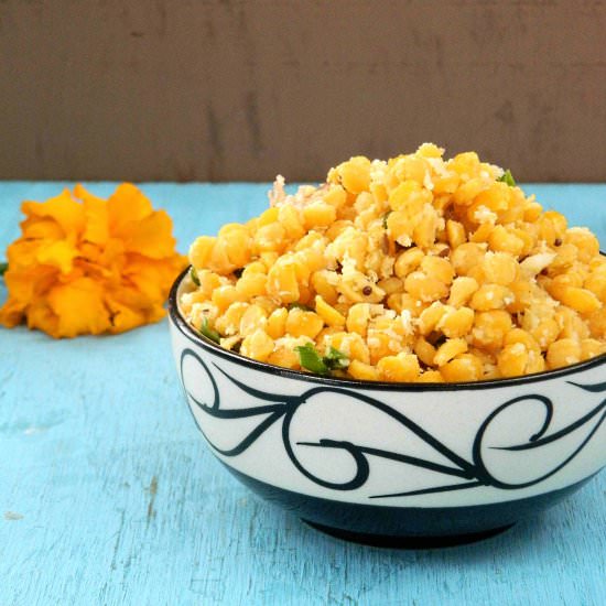 Easy and Quick Chana Dal Sundal