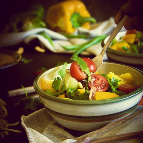 Cashew-Coconut, Vegetable Salad