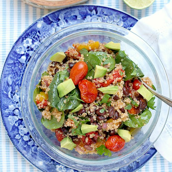 Skinny Roasted Vegetable Quinoa Salad