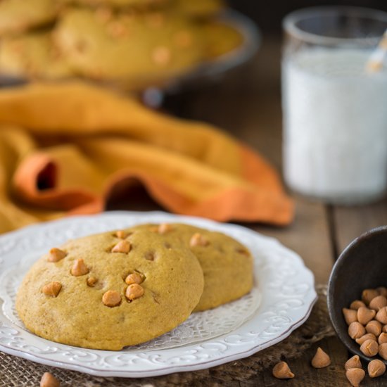 Pumpkin Butterscotch Chip Cookies