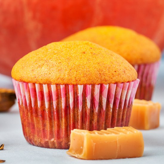 Dulce de leche pumpkin muffins