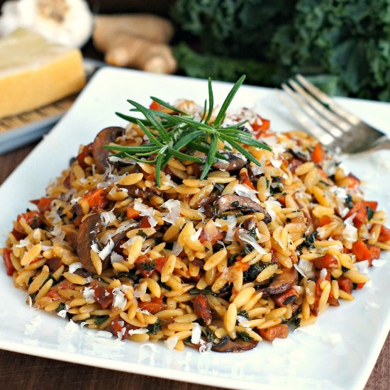 Fall Orzo with Caramelized Veggies