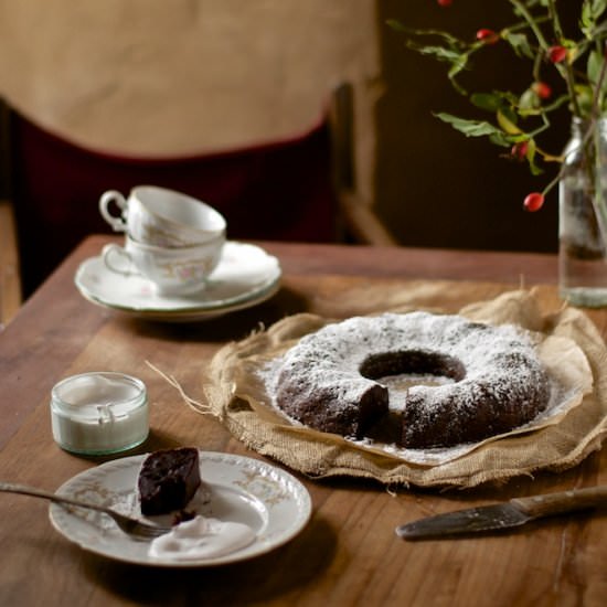 Rosemary-Beetroot & Chocolate Cake