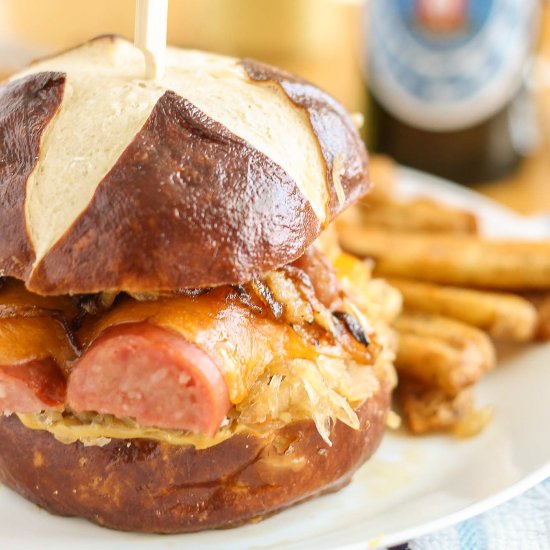 Oktoberfest Kielbasa Burger