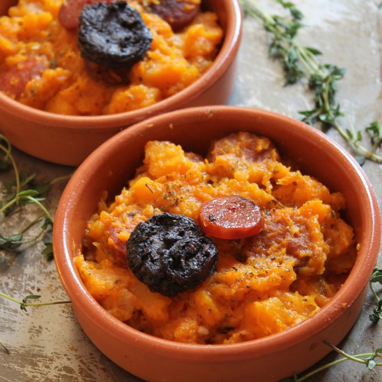 Chorizo and Butternut Squash Mash