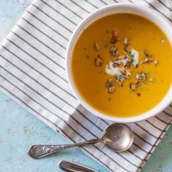 Roasted Squash and Apple Soup