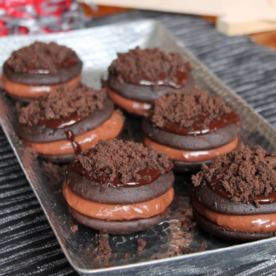 Buckeye Blackout Whoopie Pies