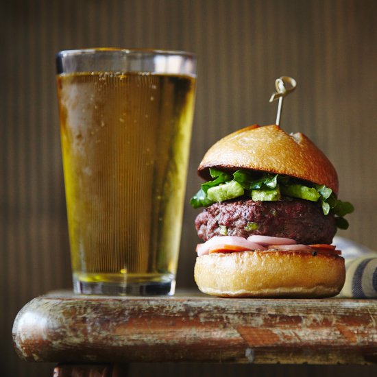 Japanese Burger with Miso Mustard