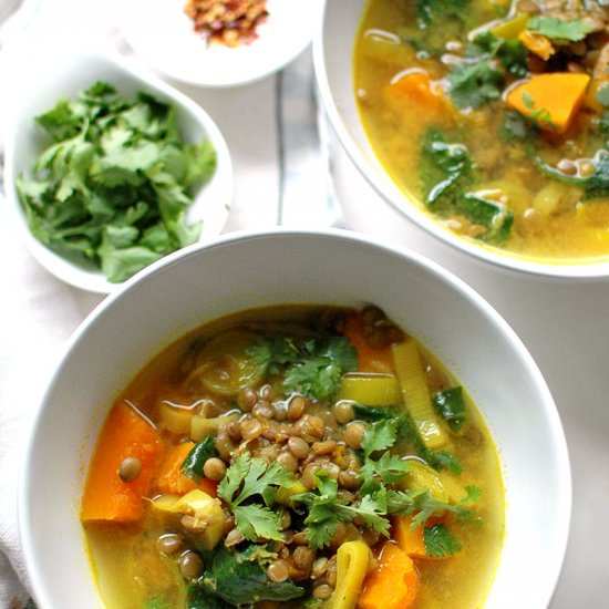 Lentil and Pumpkin Soup