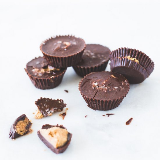 Salted Chocolate Almond Butter Cups