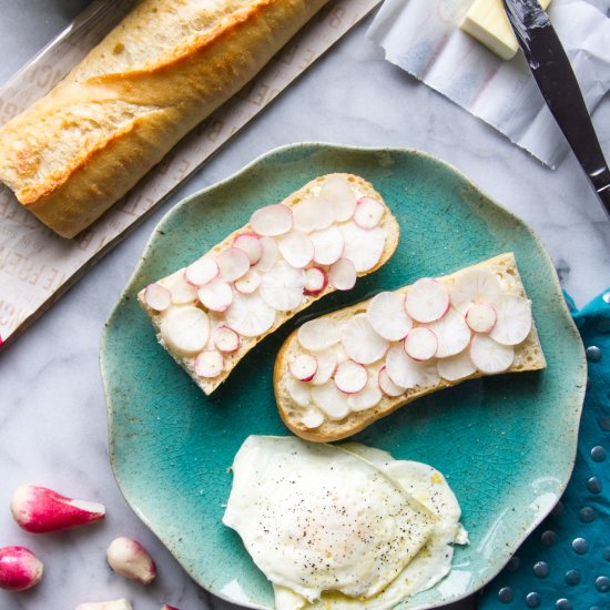 French Radishes on Toast