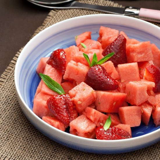 Watermelon and Strawberry Salad