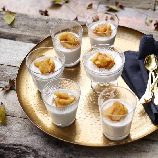 Chai Panna Cotta & Cinnamon Apples