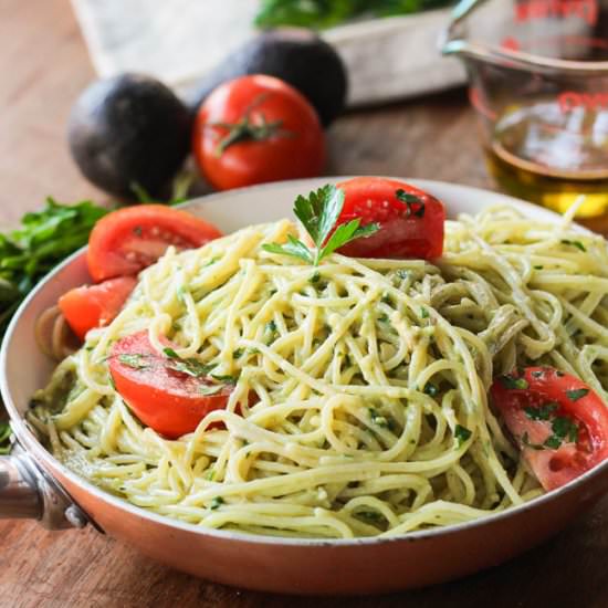 Garlic Avocado Pasta