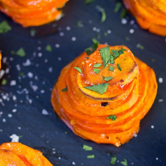 Spicy Moroccan Sweet Potato Stacks