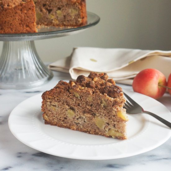 Low Sugar Apple Crumb Cake