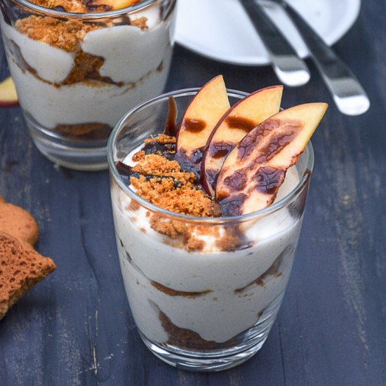 Peach Gingerbread Cheesecake Parfait