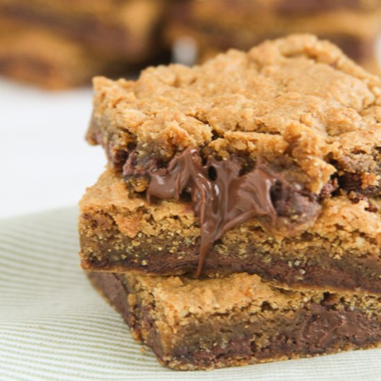 Pumpkin Nutella Cookie Bars