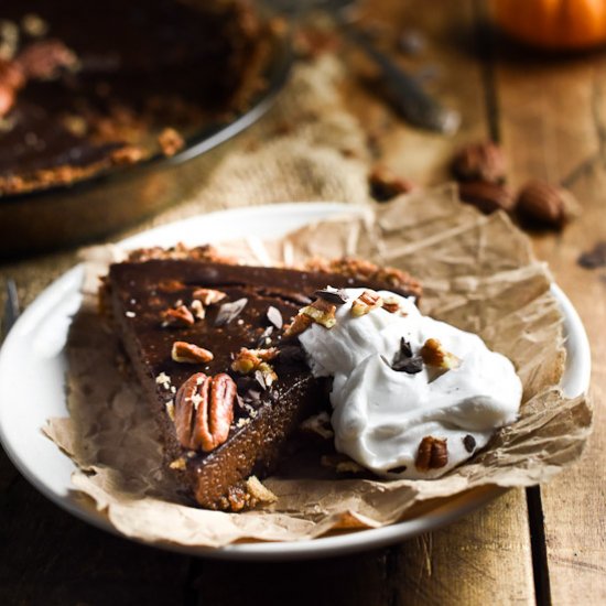 Chocolate Vegan Pumpkin Pie