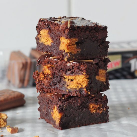 Peanut Butter Tim Tam Brownie