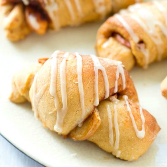 Glazed Apple Pie Crescent Rolls